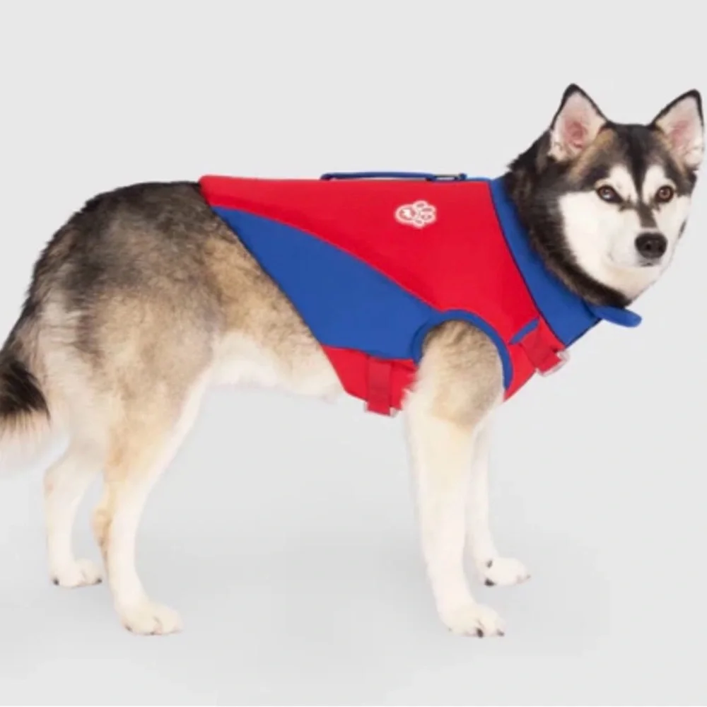 Canada Pooch Canine High Tide Life Jacket‎ Red Blue Size 10 // Weight 5-8lb